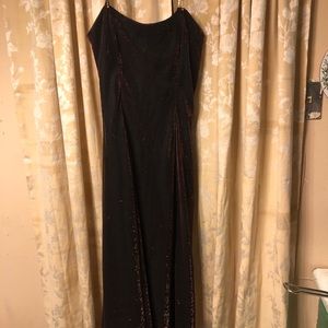 Dress is Glitter gold maroon color